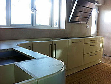 Worktop before fitting